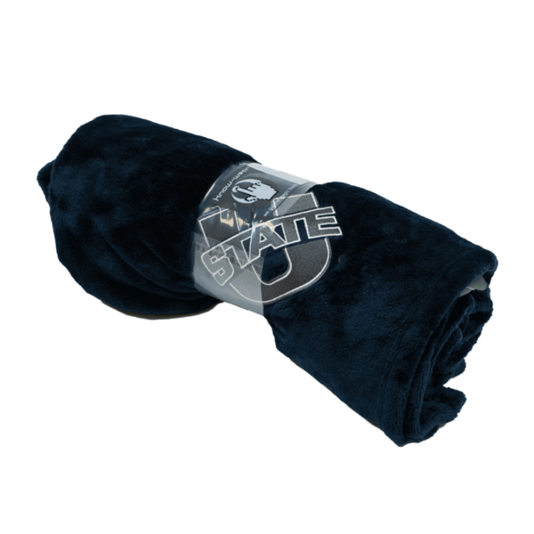 utah state plush blanket navy throw